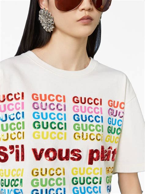 gucci print t sirt|farfetch Gucci t shirts.